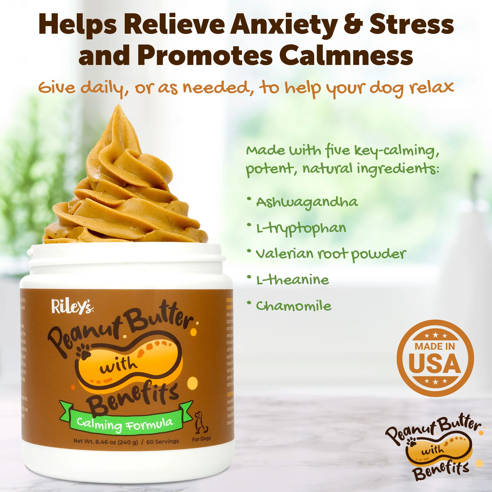 Calming Peanut Butter for Dogs (8.46oz) - Image 4