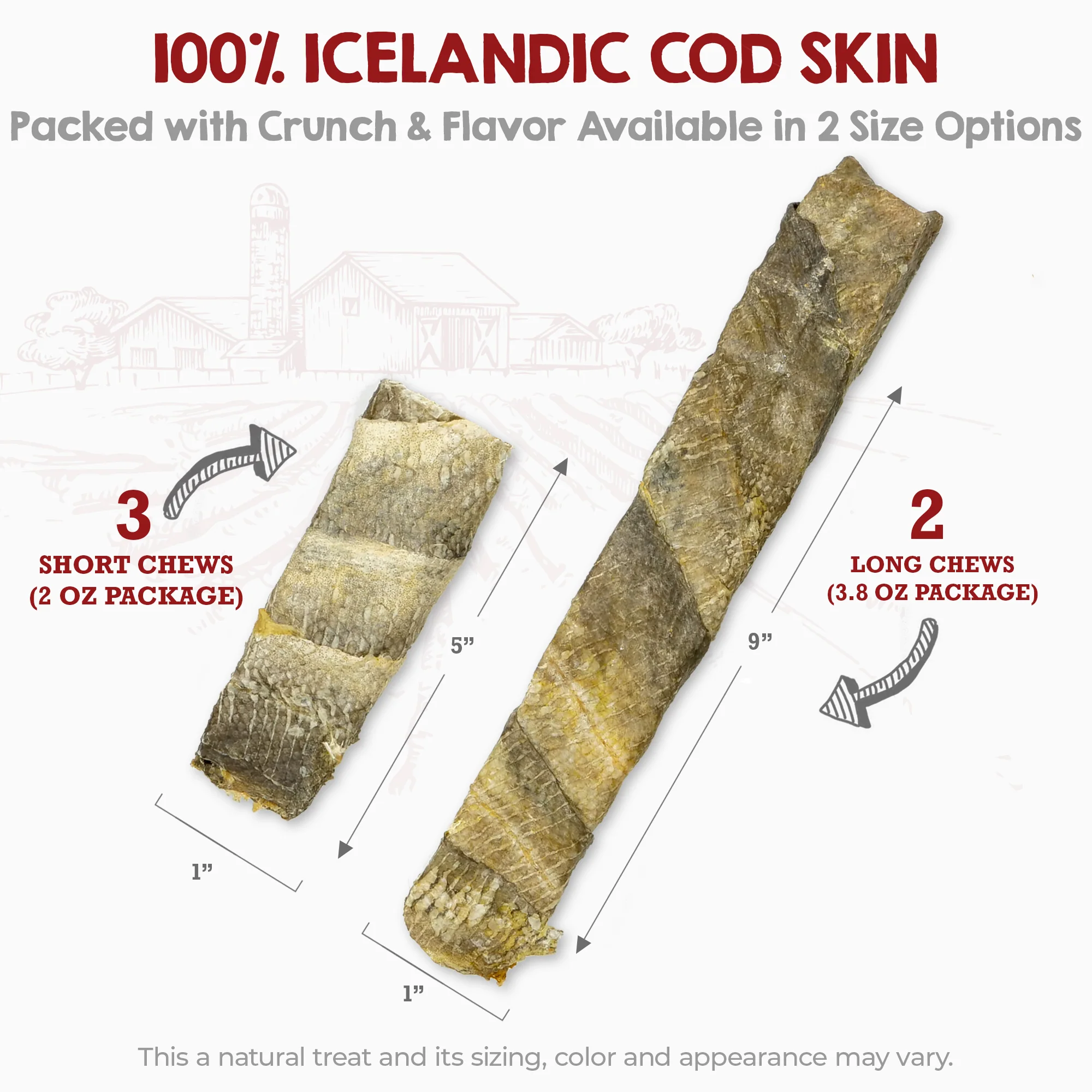 Cod Skins for Dogs (10 inch sticks, Pack of 2) - Image 4