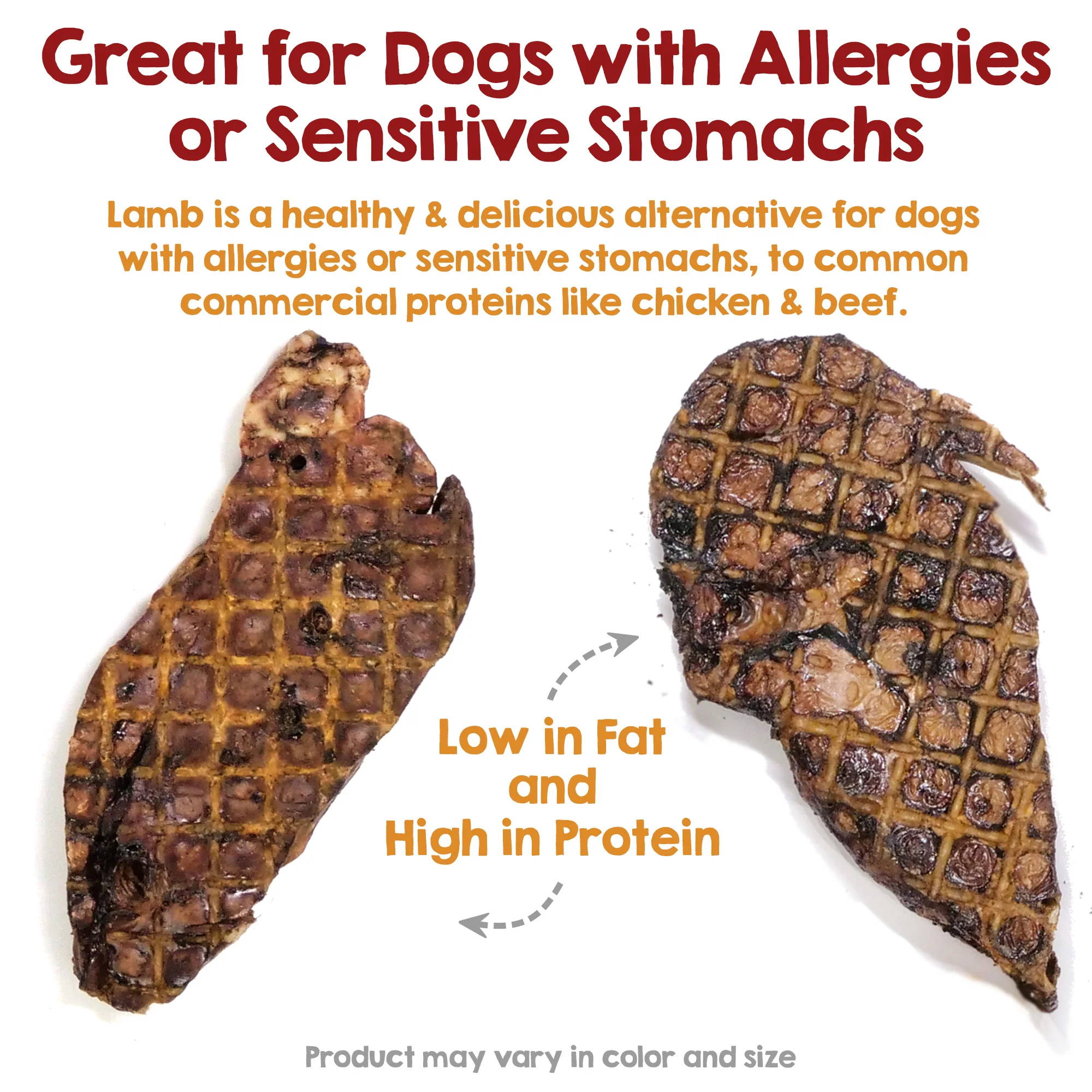Dehydrated Lamb Lung Dog Treat (6oz) - Image 3