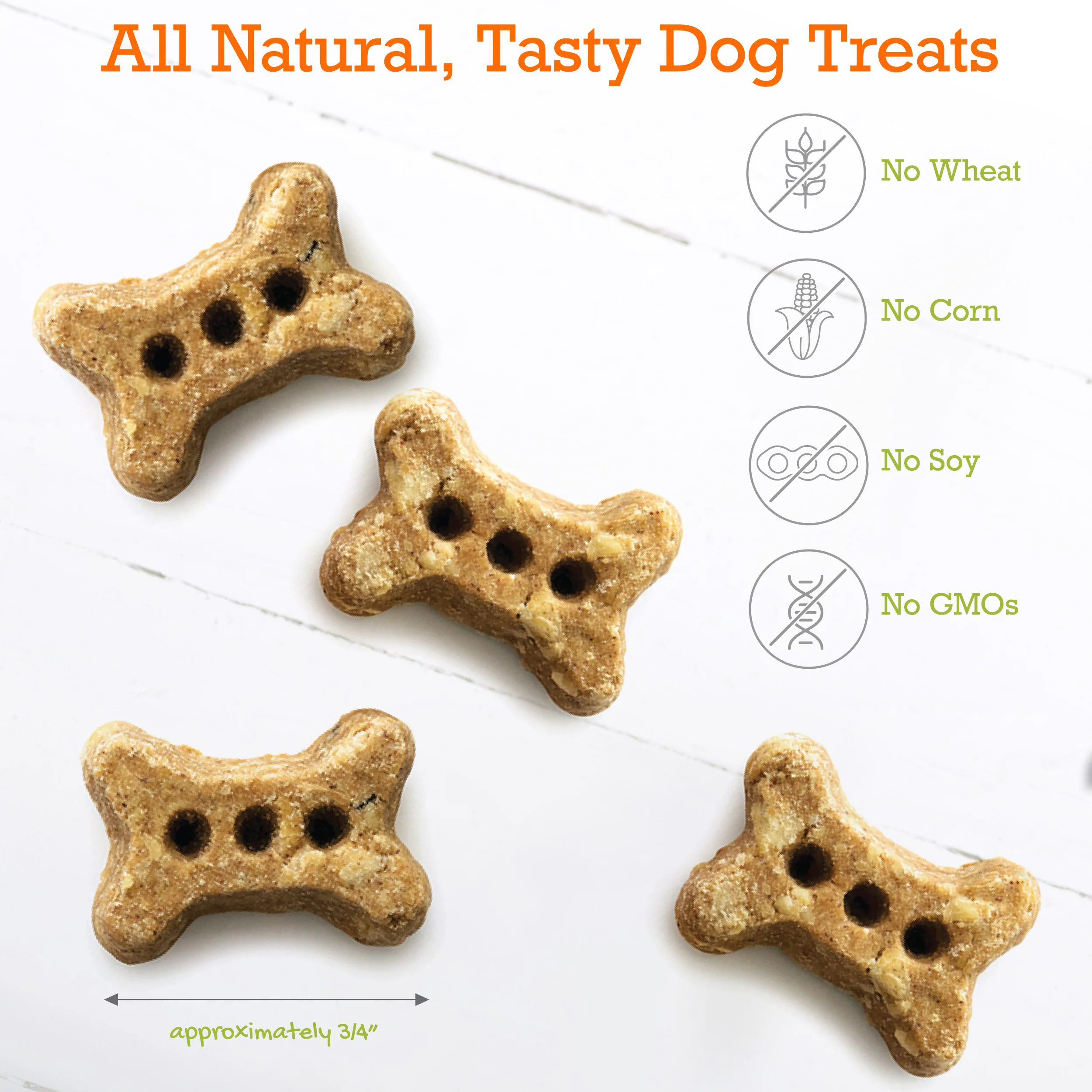 Personalized Peanut Butter & Molasses Small Bone Biscuits (12oz) - Image 3