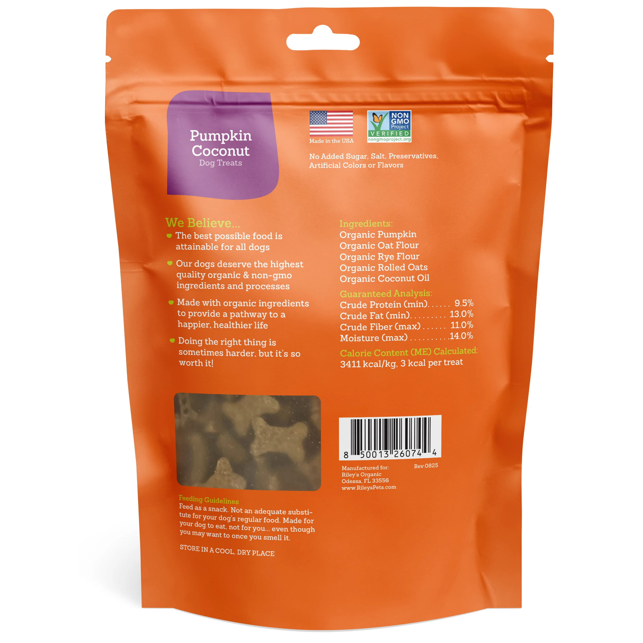 Pumpkin & Coconut Baked Biscuits Small Bone 12oz - Image 6