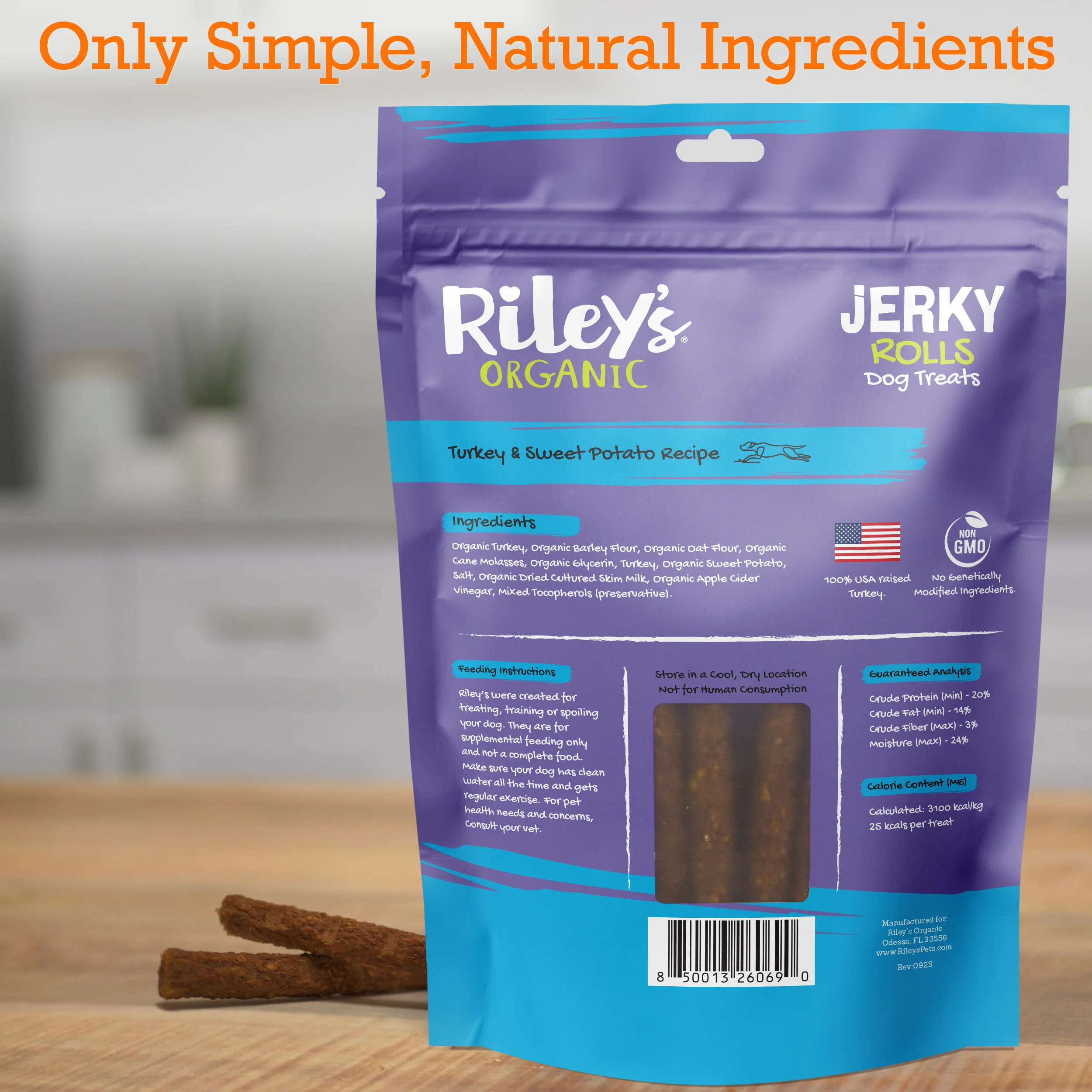 Turkey & Sweet Potato Jerky Rolls (10oz) - Image 8